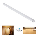 Barra Luz Led Armário 50cm Recarregável Com Sensor Movimento