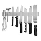 Barra Magnética Para Facas Cuttero Em Aço Inoxidável 40cm