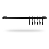 Barra Piatina 45 Cm C 6 Ganchos Suporte P Utensilios