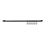 Barra Piatina 45cm Com 6 Ganchos De Parede Para Cozinha Preto Fosco 2411PT Future