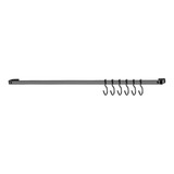 Barra Piatina 45cm Para Utensílios 6 Ganchos Multiuso Ônix