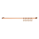 Barra Piatina De 30cm Com 6 Ganchos Multiuso Cobre