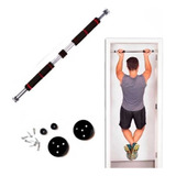 Barra Porta Fixa Exercício Flexão Malhar Treino Musculação Cor Prata