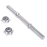 BARRA RETA 40CM CROMADA E 2 PORCAS ESTRELA 28MM DIÂMETRO LIVEUP SPORTS