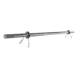 Barra Reta Maciça 1 50m 28mm P treino De Musculação Supino C Cor Cromada