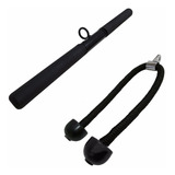 Barra Reta Pulley 50 Cm Com Giro E Puxador Corda Triceps