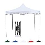 Barraca- Tenda Gazebo 3x3 Sanfonada Aço Galvanizado- Para Feira- Laser- Praia- Camping- Estande- Casamento-Jardim -Branca-