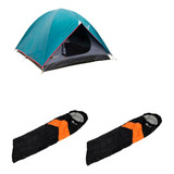 Barraca Acampar Iglu 3 4 Lugares 02 Sacos Dormir Poliéster