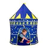 Barraca Cabana Infantil Dobravel Castelo Para Meninos E Meninas Tenda Azul 