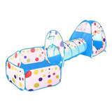 Barraca Cabana Toca Túnel Infantil 3x1 Piscina De Bolinhas