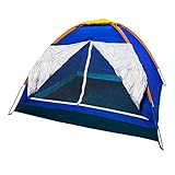 Barraca Camping 4 Pessoas Iglu Tenda Acampamento Bolsa Azul