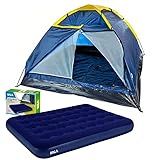 Barraca Camping Até 4 Pessoas Porta Dupla Com Colchão Inflável Casal Resistente