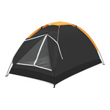 Barraca De Camping 2 Pessoas Impermeável Cor Preto