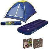 Barraca De Camping 2 Pessoas Verde Impermeável C Bolsa Mor Cor Azul Colchao Inflavel