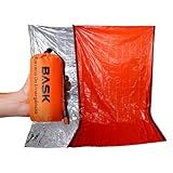 Barraca De Emergência E Cobertor Térmico Bask Multiuso Com Isolante Térmico Em Alumínio Inclui Apito E Corda Ideal Para Resgate Camping E Situações Extremas Compacta Leve E Resistente
