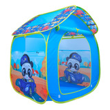 Barraca Infantil Cabana Portátil Casa Mini Panda Azul