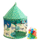 Barraca Infantil Grande Cabana Zoo Floresta Com Bolinhas
