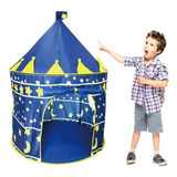 Barraca Infantil Toca Dobrável Castelo Menino Cabana Tenda Divertida Brinqway Bw 068 Azul