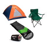 Barraca Panda Ntk 3 Pessoas Saco De Dormir Cadeira Verde