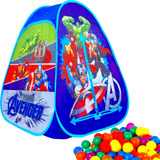 Barraca Toca Criança Avengers Azul Casinha Dobrável Menino