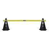 Barreira De Salto Com Cone 24cm Muvin Ajustável Para Alturas 7cm 14cm Ou 19cm Desmontável Treinamento Funcional Agilidade Impulsão Velocidade Resistente Durável Boa Estabilidade