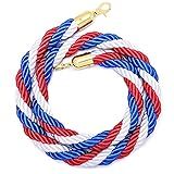 Barreiras De Corda Para Decorações De Natal- Barreiras De Controle De Multidão Corda De Linha De Fila Para Postes De Fixação- Barreira De Segurança De Corda Colorida Com Ganchos Banhados A Ouro- Corda
