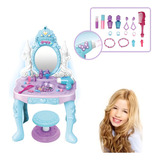 Barrettoimports Penteadeira Princesas Som Luz Secador Diversos Acessórios