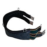 Barrigueira De Hipismo Anatômica Couro Elástico TP Cor Preto Tamanho 115cm