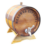 Barril Amburana 5 Lt Cachaça Pinga Whisky Torneira Luxo