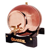 Barril De Cachaça Em Cobre Puro 5 Litros Com Revestimento De Estanho Por Dentro