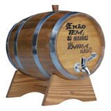 Barril De Carvalho Premium 3 Litros Torneira Cromada