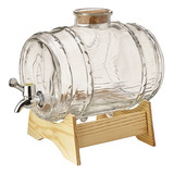 Barril De Vidro Pingometro Cachaça 3 Litros