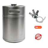 Barril Growler Keg 5 Litros Com Tampa Ball Lock Padrão Ikeg