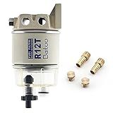 BARTOO Kit De Filtro De Combustível Separador De água Spin On R12T Peças Marinhas De Filtro De Combustível De 10 Mícrons Substituem S3240 120AT NPT ZG1 4 19 Ajuste De Motor De Popa NPT De 0 95 Cm