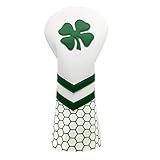 Barudan Golf Big Lucky Clover Capa De Cabeça Para Taco De Golfe 460CC Em Couro Sintético Branco Feita Para Taylormade Titleist D2 D3 917 Callaway Epic Ping