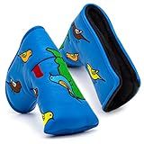 Barudan Golf Birdie Green Golf Putter Cover Headcover Azul Golf Blade Putter Head Cover Magnético Couro Pu Feito Golf Headcovers Para Putters