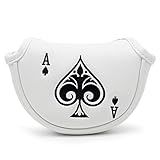 Barudan Golf Capa Para Taco De Golfe Half Mallet Putter Headcover Protetor De Taco Magnético Para Odyssey Scotty Cameron Taylormade Cleveland Etc Capa Para Taco De Golfe Mid Mallet Base Branca A