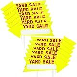 Barydat 12 Peças De Placas De Venda De Quintal Com Estacas Para Alugar Placas De Seta Com Suporte 43 X 15 Centímetros Para Venda Sinal De Aluguel This Way Sinais De Flecha De Jardim Placa De Venda De