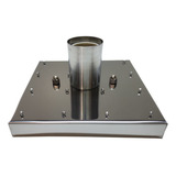 Base 14x14 Inox Para Montagem De Lustre De Cristal E27