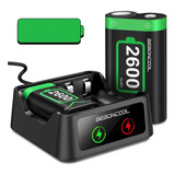 Base   2x Bateria 2600mah Compatível Xbox 1   Series X S D01