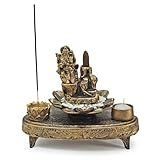 Base Altar Duplo Deuses Hindu Ganesha 2 Porta Vela Incensos Ganesha