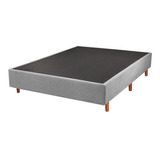 Base Box Casal 138x24 Suede Cinza