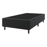Base Box Colchão Solteiro 88x188x38 Preto Malala Umaflex
