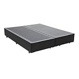 Base Box King Bipartido Blindado Sintético Cinza