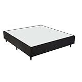 Base Box Sommier Casal Liso Rústico Alpha 29x138x188cm Preto