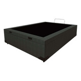 Base Cama Box Casal Martin Premium Com Baú Linho Grafite