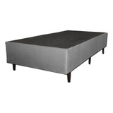 Base Cama Caixa Box Solteiro Suede Aveludado Resistente 90cm
