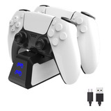 Base Carregador Controle Ps5 Suporte Dual Sense Led 2 Portas