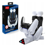 Base Carregadora 4 Em 1 Compatível Com Controle Ps5 Ps Move