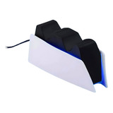 Base Carregamento Controle Dualsense Ps5 Dock Suporte Duplo Cor Branco